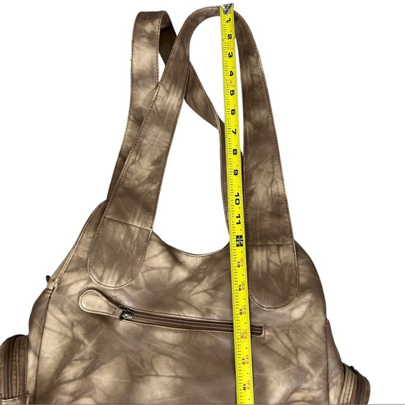 ANGEL BARCELO Angel Kiss Women’s HoboBag Handbag Coffee Bronze Multi Compartment - Picture 14 of 16